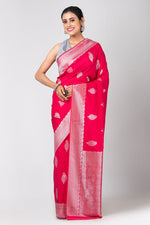 Red Velvet (Red Jacquard Crepe Saree)