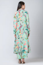 Oasis (Muslin Silk Floral Long Kurta Set)