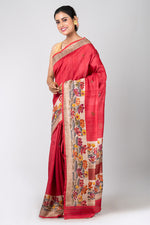 Raagini (Tomato Red Tussar Silk Saree)