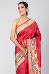 Raagini (Tomato Red Tussar Silk Saree)