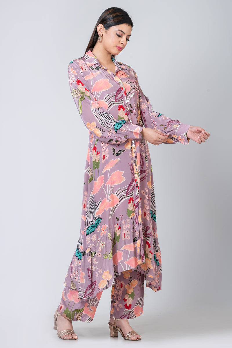 Botanica (Muslin Silk Long Kurta Set)