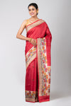 Raagini (Tomato Red Tussar Silk Saree)