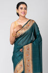 Morni (Peacock Green Tussar Silk Saree)