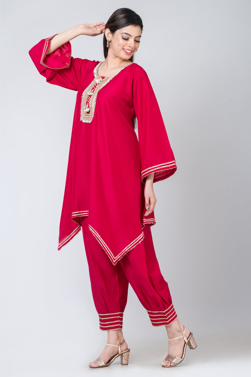 Dilkashi (Pink Long Kurti Set)