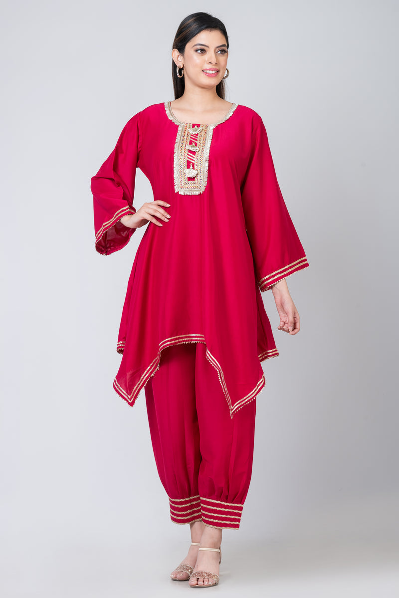 Dilkashi (Pink Long Kurti Set)