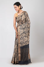 Viyana (Black Tussar Kalamkari Saree)