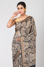 Viyana (Black Tussar Kalamkari Saree)