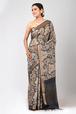 Viyana (Black Tussar Kalamkari Saree)