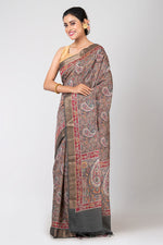 Mahima (Grey Tussar Kalamkari Saree)