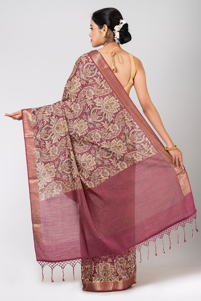 Nalini (Tussar Kalamkari Print Saree)