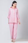 Peonia (Pink Dola Silk Co-ord Set)