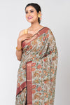 Product Name:  Ananya (Grey Tussar Kalamkari Saree)