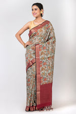 Product Name:  Ananya (Grey Tussar Kalamkari Saree)