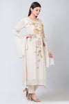 Celia (White Chinon Silk Kurta Set with Cut-dana Work)