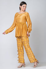 Kesar Kanwal (Yellow Peplum Kurta Set)