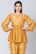 Kesar Kanwal (Yellow Peplum Kurta Set)