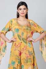 Heer (Yellow Crepe Silk Long Kurta Set)