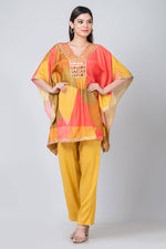 Zinnia (Muslin Silk Printed Kaftan with Pant)