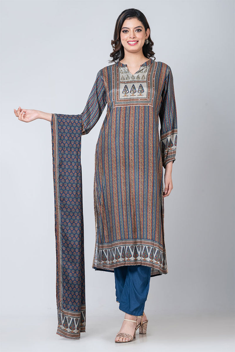 Regal (Russian Silk Kurta Set with Pant and Dupatta)