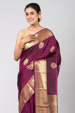 Bordeaux Beauty (Wine Kanjivaram Silk)