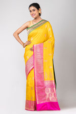 Noor (Yellow Silk Saree with Contrast Border)