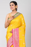 Noor (Yellow Silk Saree with Contrast Border)