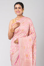 Gulabo (Pink Floral Georgette Khaddi Saree)