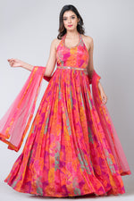 Nafees (Crepe Long Gown with Dupatta)