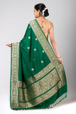 Samaira (Bottle Green Mango Silk Saree)