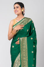 Samaira (Bottle Green Mango Silk Saree)