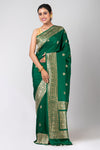 Samaira (Bottle Green Mango Silk Saree)