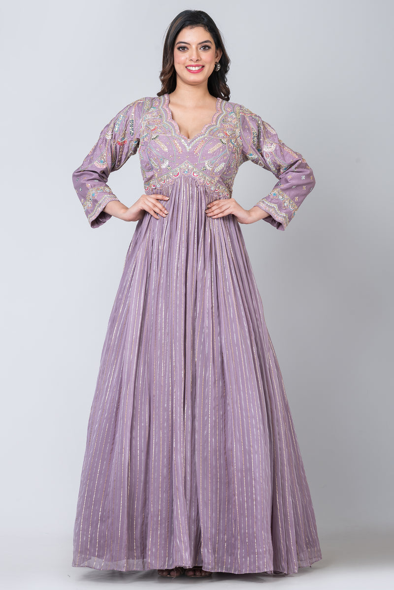 Munfarid (Organza Anarkali Suit with Net Dupatta)