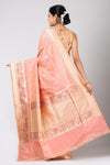 Manorama (Peach Silk Saree with Silver Zari Stripe)