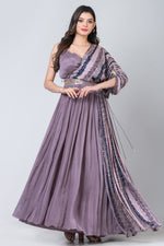 Aster (Chinon Silk Stylish Long Gown)