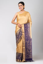 Anika (Beige Album Silk with Jamdani Pallu)