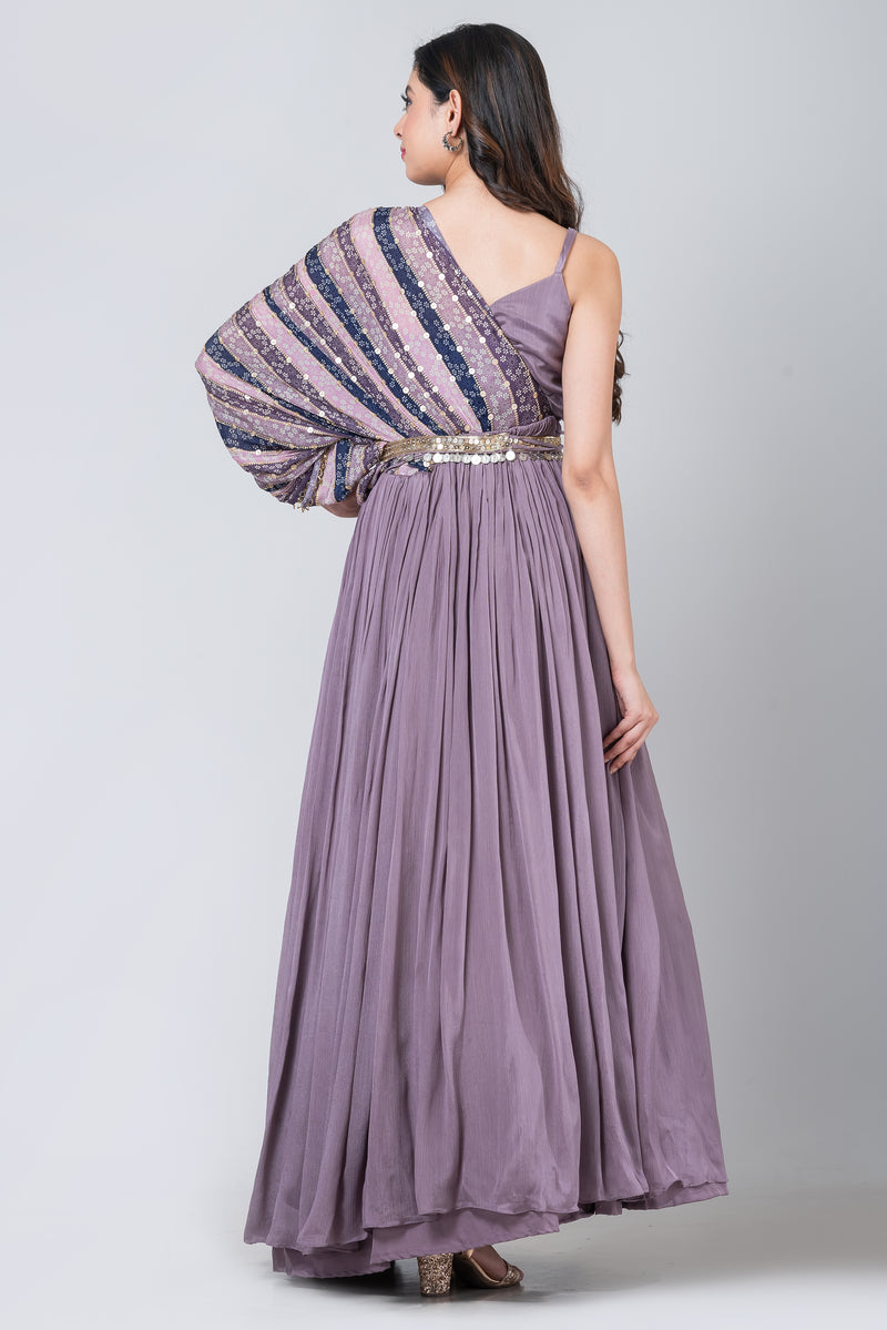 Aster (Chinon Silk Stylish Long Gown)