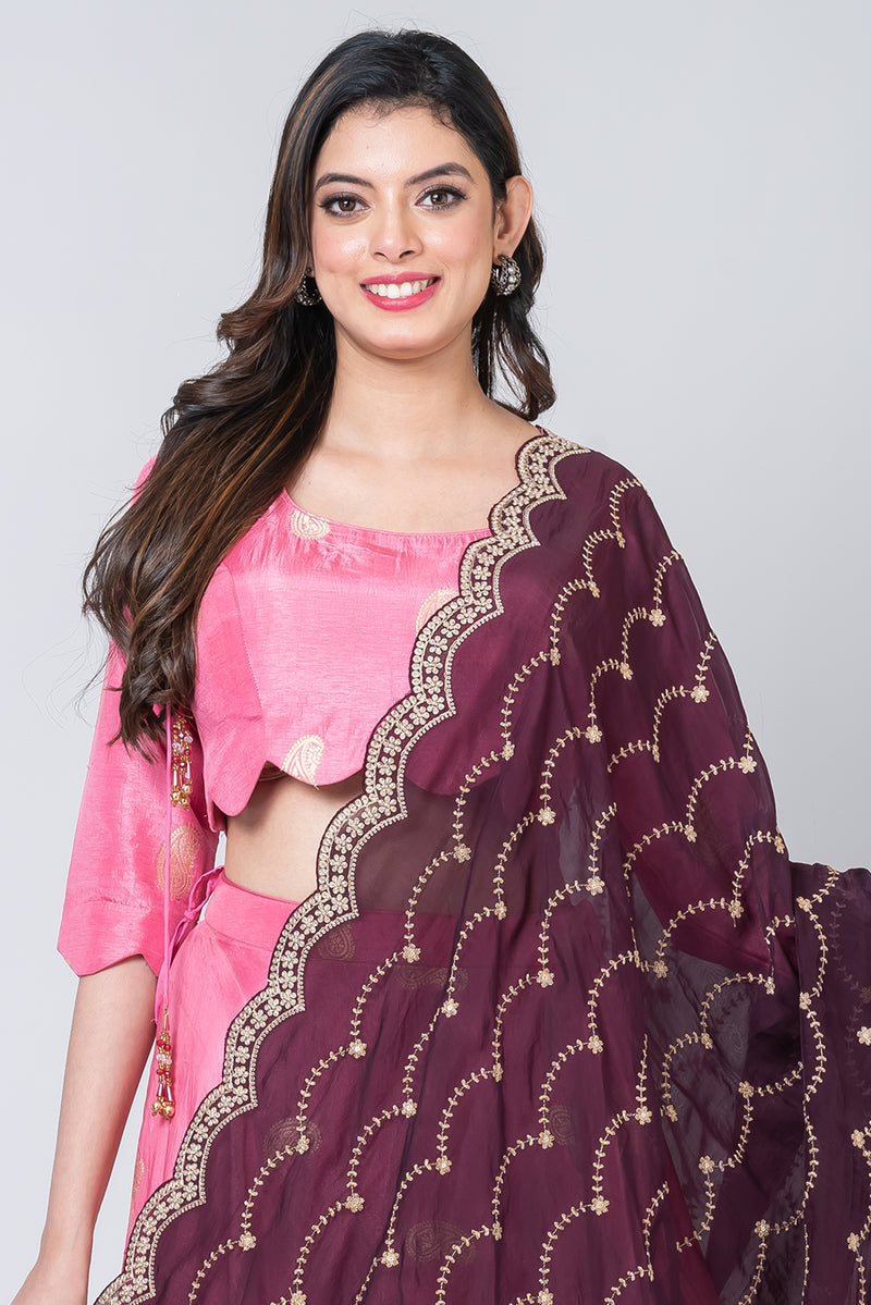 Gerbera  (Lehenga with blouse and dupatta)