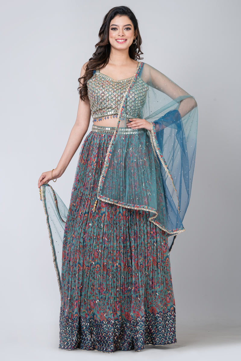 Sarmayi (Georgette Lehenga with blouse and jacket)