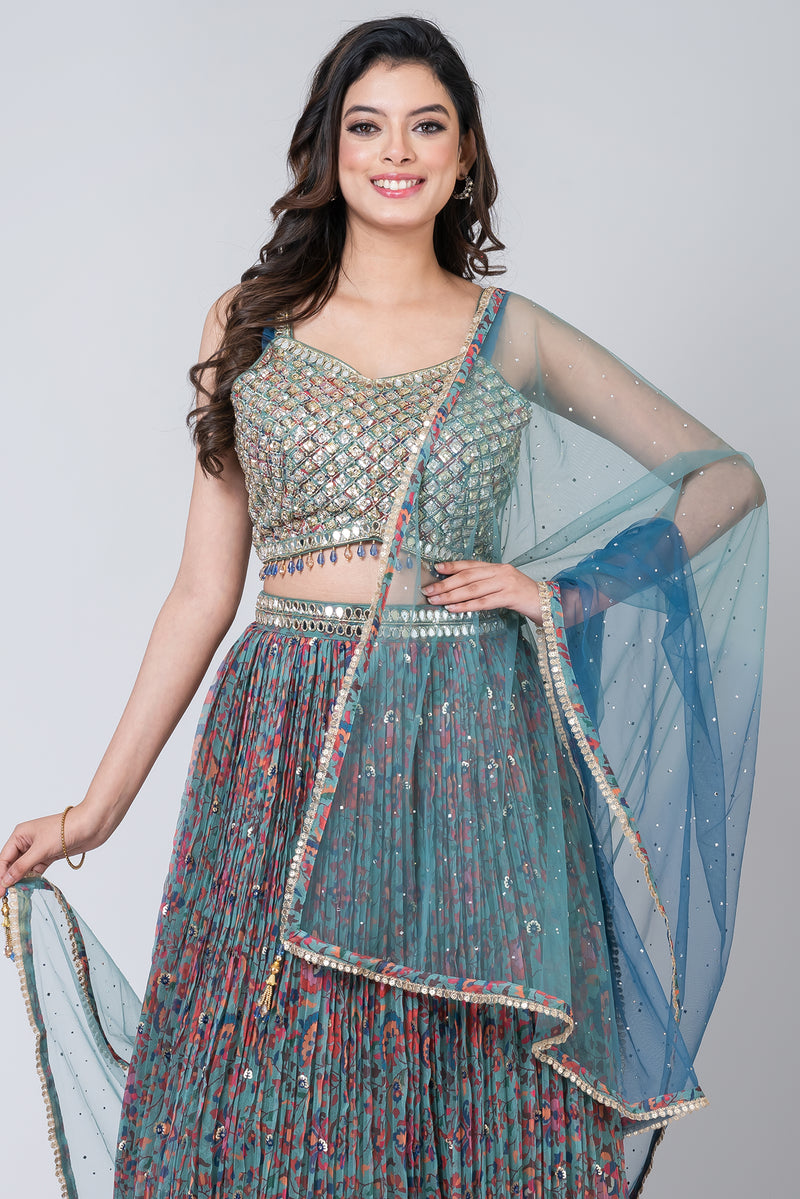 Sarmayi (Georgette Lehenga with blouse and jacket)