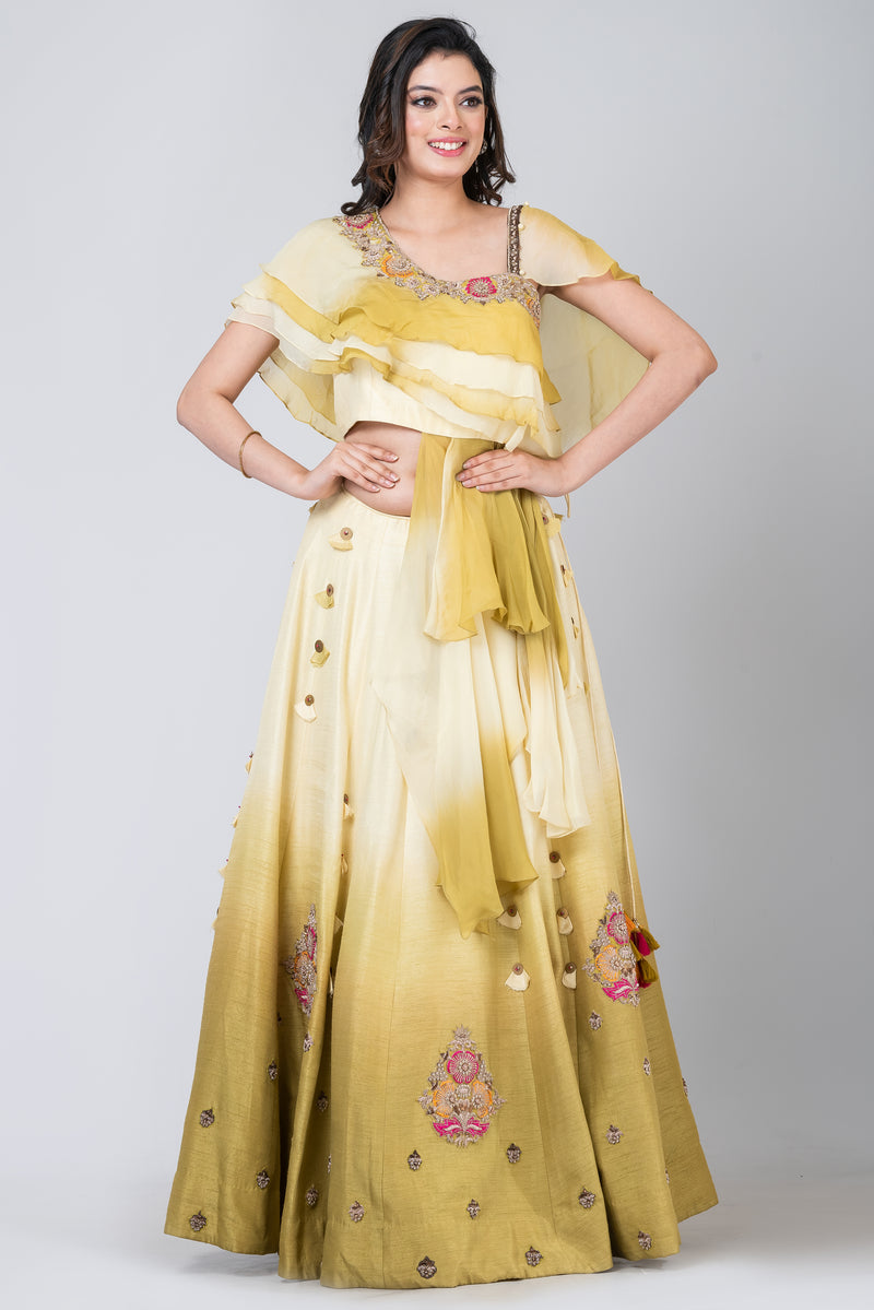 Chambeli (Lehenga with blouse and attached dupatta)