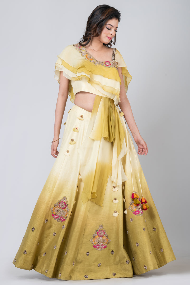 Chambeli (Lehenga with blouse and attached dupatta)