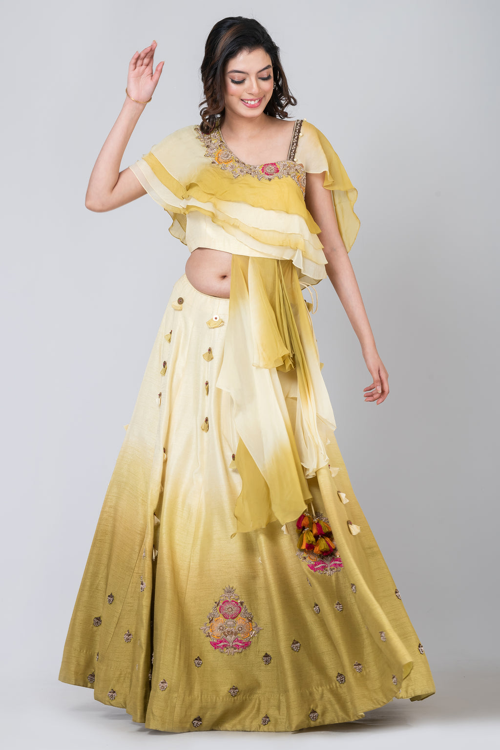 Chambeli (Lehenga with blouse and attached dupatta)