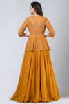 Gazania  (Lehenga with peplum top and net dupatta)