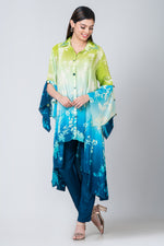 Shoreline blossom (High-low Floral Kurta)