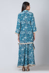 Fern n’ Petal (Blue Floral Kurta & Palazzo Set)