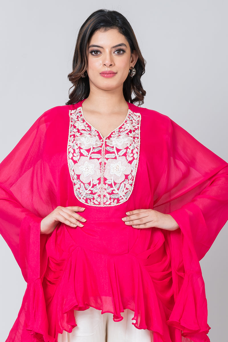 Peony  (Georgette Flaired Palazzo with Kurta)