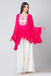 Peony  (Georgette Flaired Palazzo with Kurta)