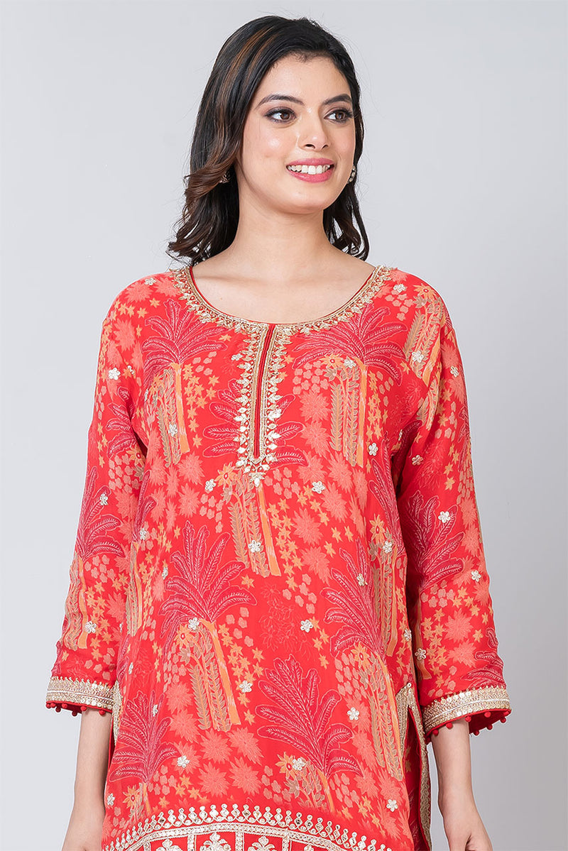 Kesariya (Organza Sharara with Short Kurta & Dupatta)