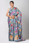 Rosy Affair  (Satin Digital Printed Saree)