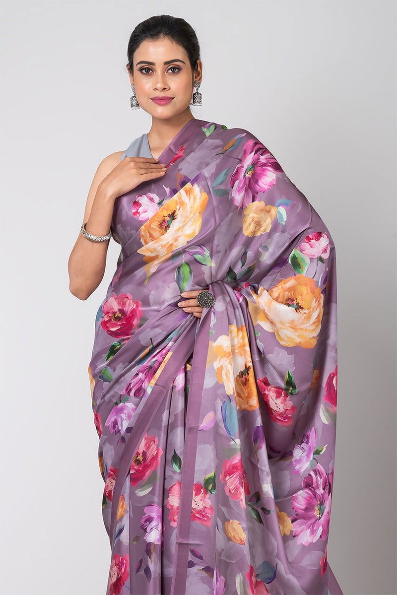 Rosaline (Satin Digital Printed Saree)